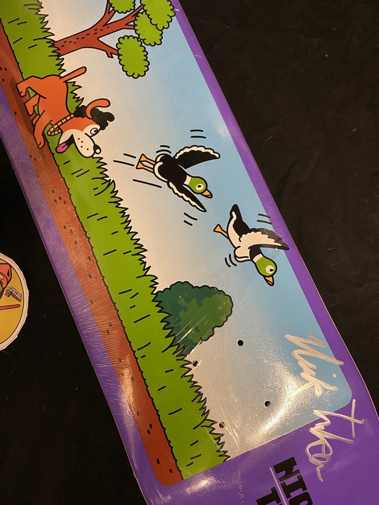RARE SIGNED Primitive Nick Tucker Duck Hunter Super Nintendo Skateboard Deck