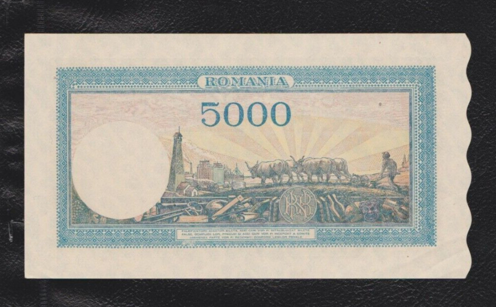 Romania 5000 Lei 1944 Banknote AU