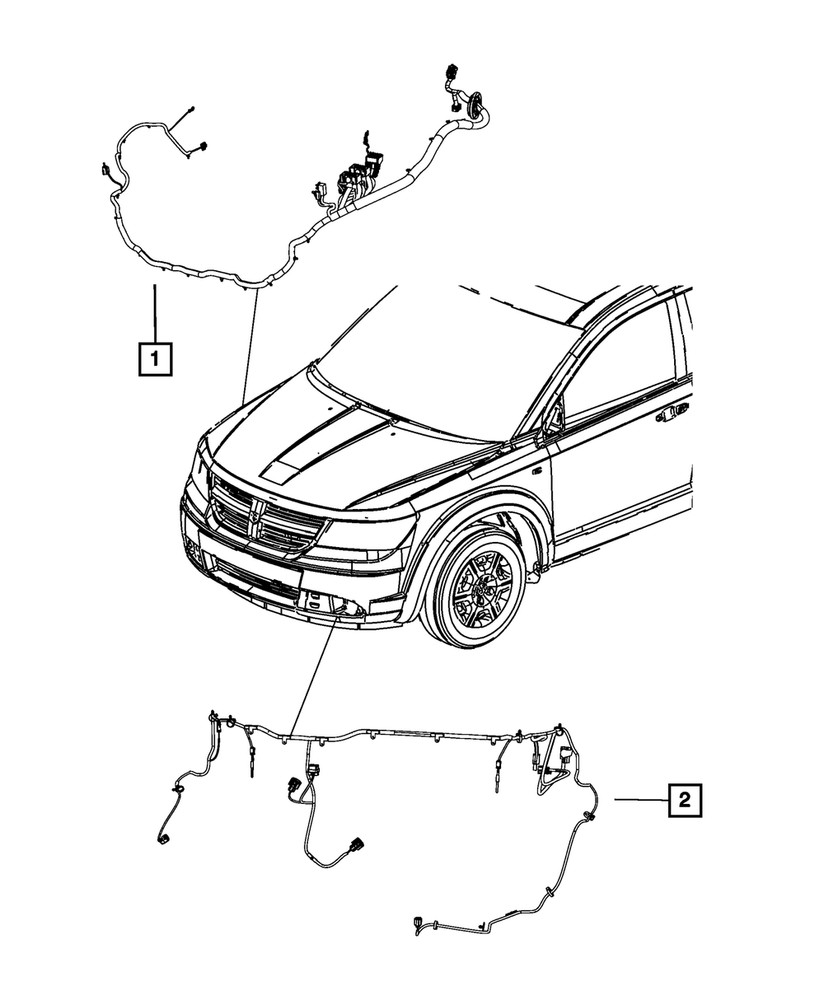 Genuine Mopar Front End Module Wiring 68089714AB