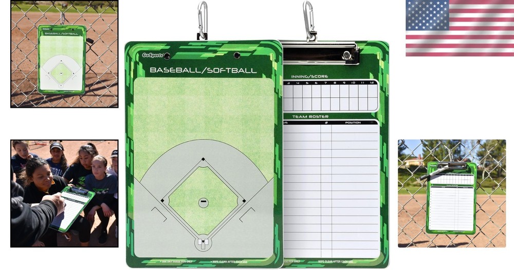 Dry Erase Coaches Clipboard - Baseball & Softball