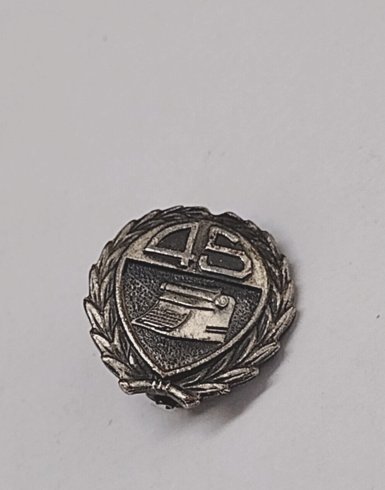 45 WPM Typing Award Gray Vintage Lapel Pin