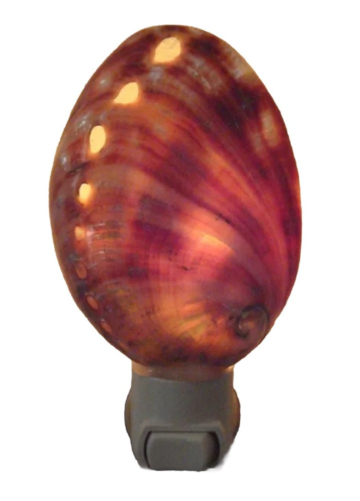 RED ABALONE SEA SHELL NIGHTLIGHT BATHROOM KITCHEN