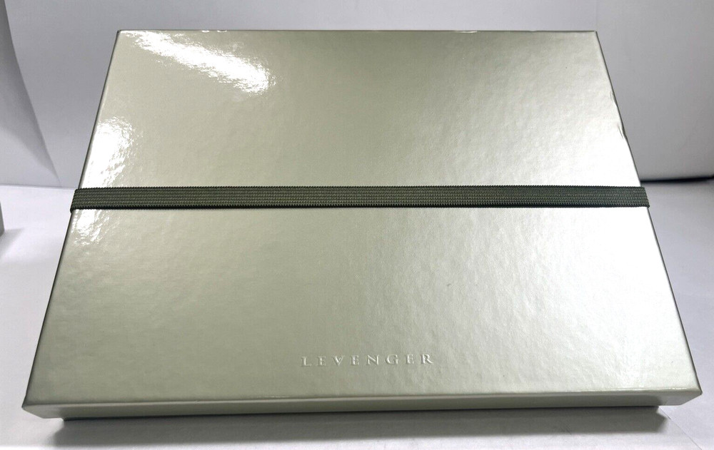 Levenger Circa Foldover Notebook Black Leather Size Junior New In Box