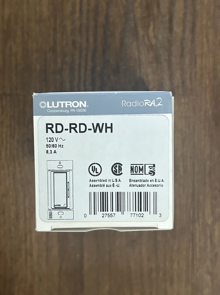 Lutron RD-RD-WH Radio RA 2, Lighting Control, Remote Dimme NEW