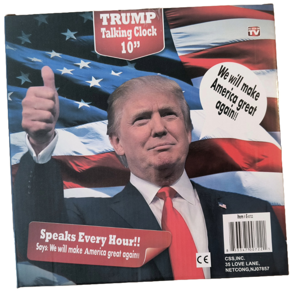 Trump Talking 10 inch Wall Clock Speaks Every Hour