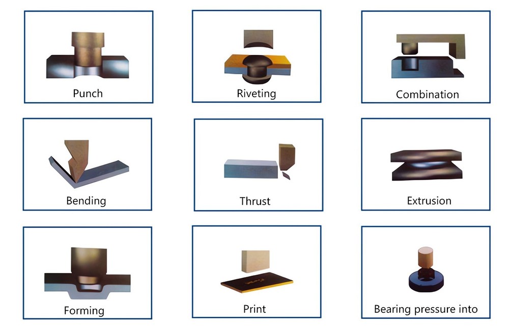 1102lb/500kg Pneumatic Punch Press Machine with Display Controller 110V 2-Column