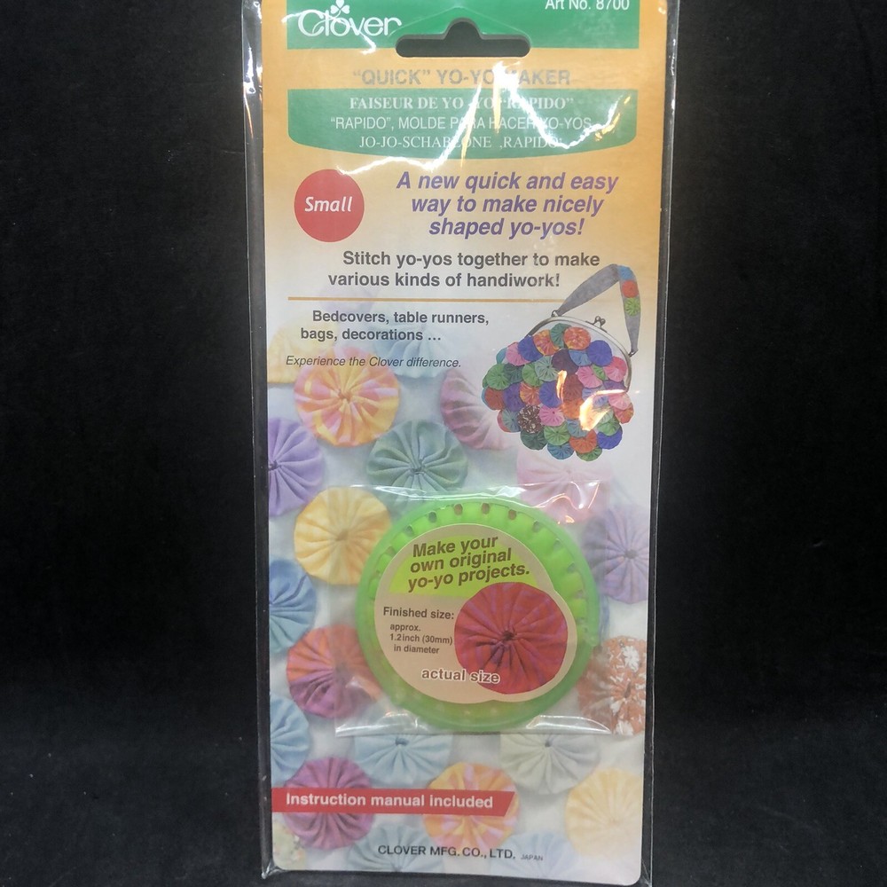 Bundle of Four 4 Quick Yo-Yo Makers Round Assorted Sizes Extra Small Makes 3/4"