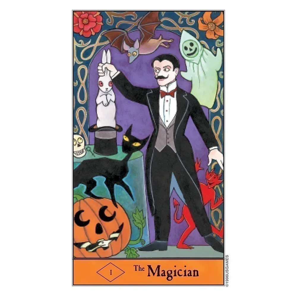 Halloween Tarot Deck & Book Set Esoteric Kipling West Us Games Systems HAS99