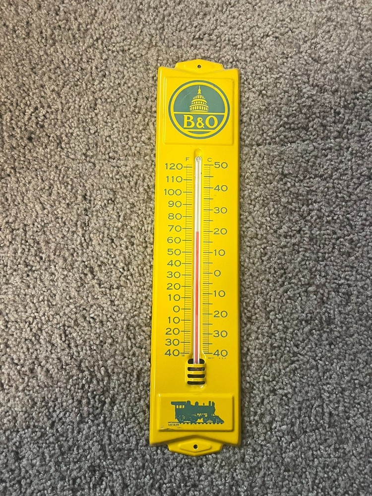 Train - B&O Advertising Temperature Gauge