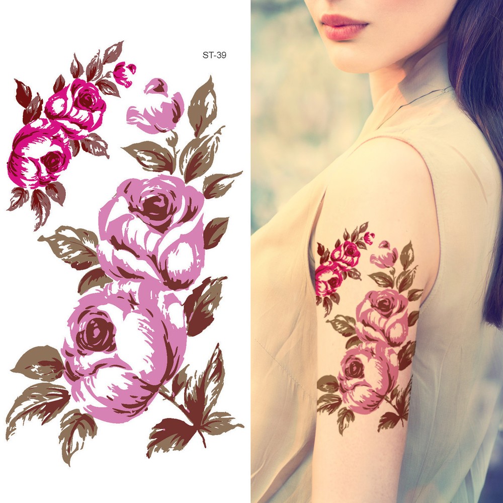 Supperb Temporary Tattoos - Rosebud Temporary Tattoo