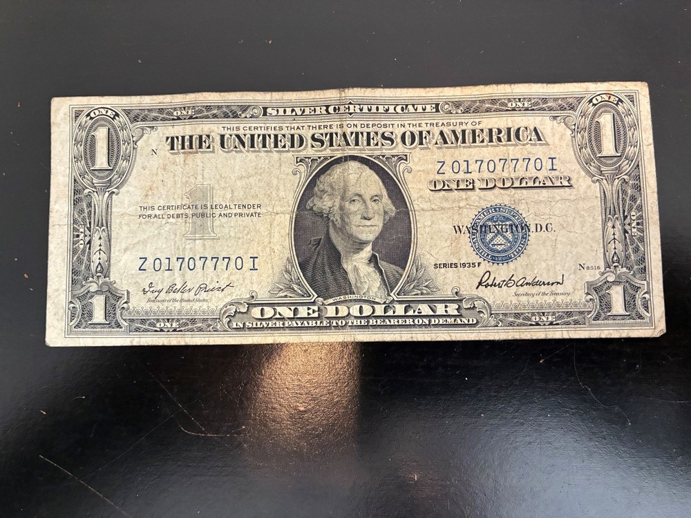 1935 F Silver Certificate $1 Bill