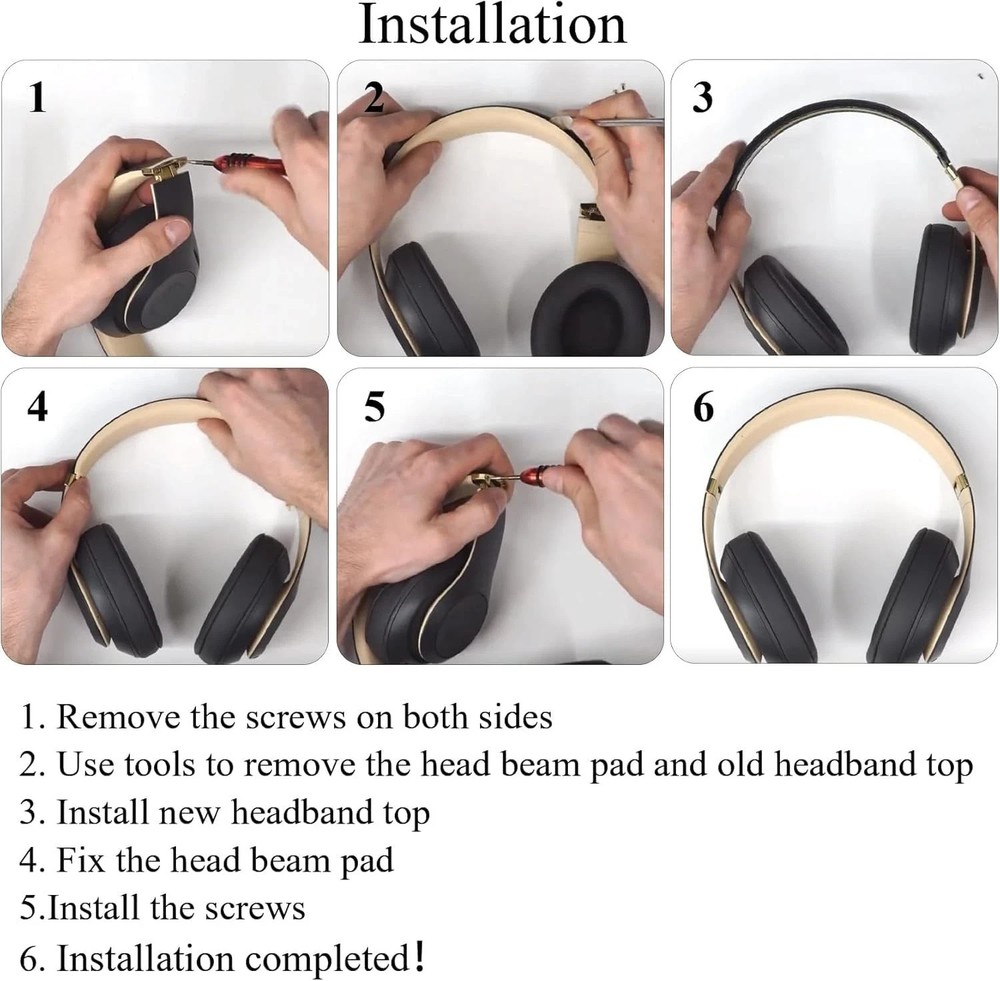 Studio 3 Replacement Headband & Hinge Replacement for Beats Studio