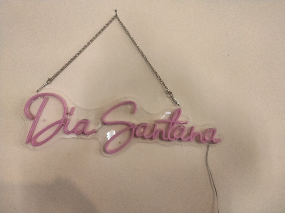 Dia Santana Lighted Sign