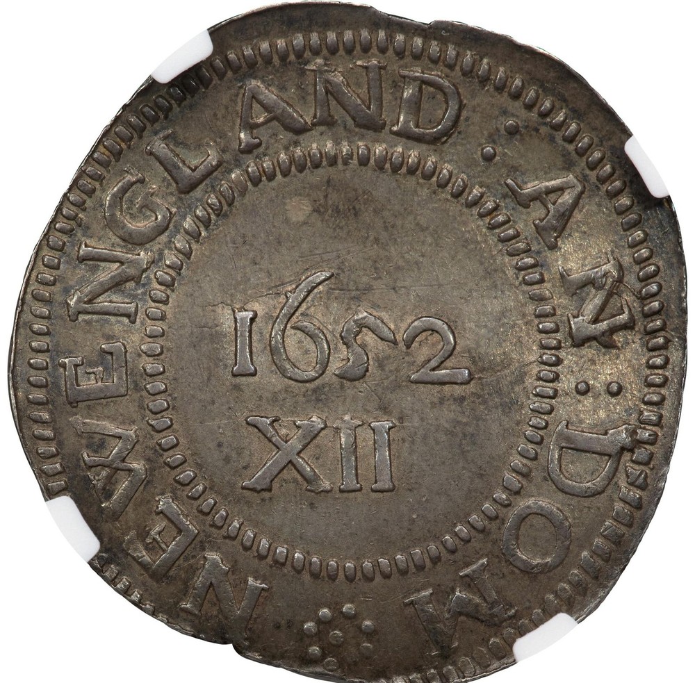 1652 PINE TREE SHILLING NGC MS 65+