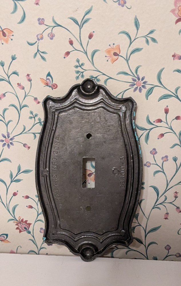 Vintage Switch Plate Cover Dark Brass