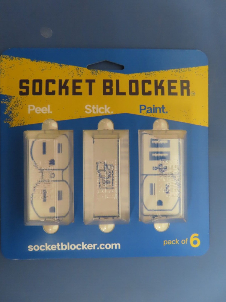 Socket Blocker The Smarter Outlet Cover for Drywall & Painting  Pack of 6 NEW