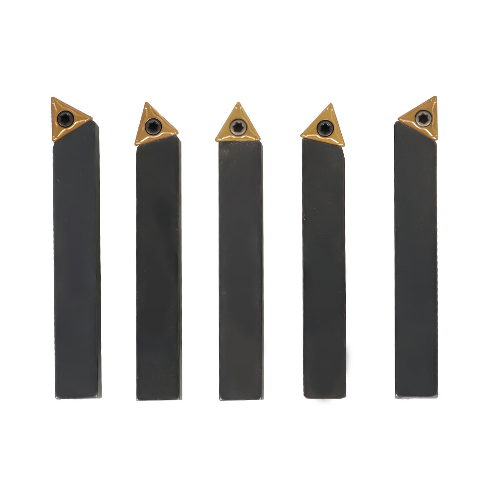 5Pack 3/8" Indexable Carbide Turning Inserts Holder Set for Machining Lathes