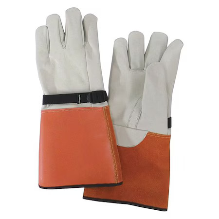 Condor 4Fpf7 Electrical-Insulating Glove Protectors, Cowhide, 15" Length,