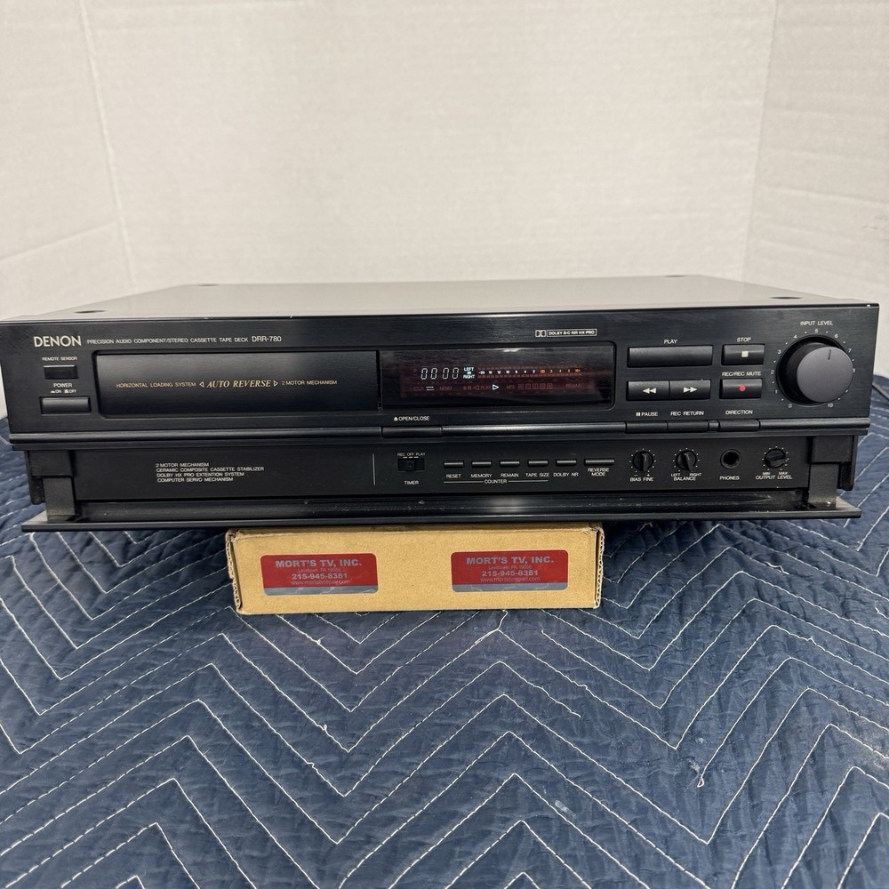 DENON DRR-780 2-HEAD - 2 MOTOR HORIZONTAL LOADING AUTO REVERSE CASSETTE DECK
