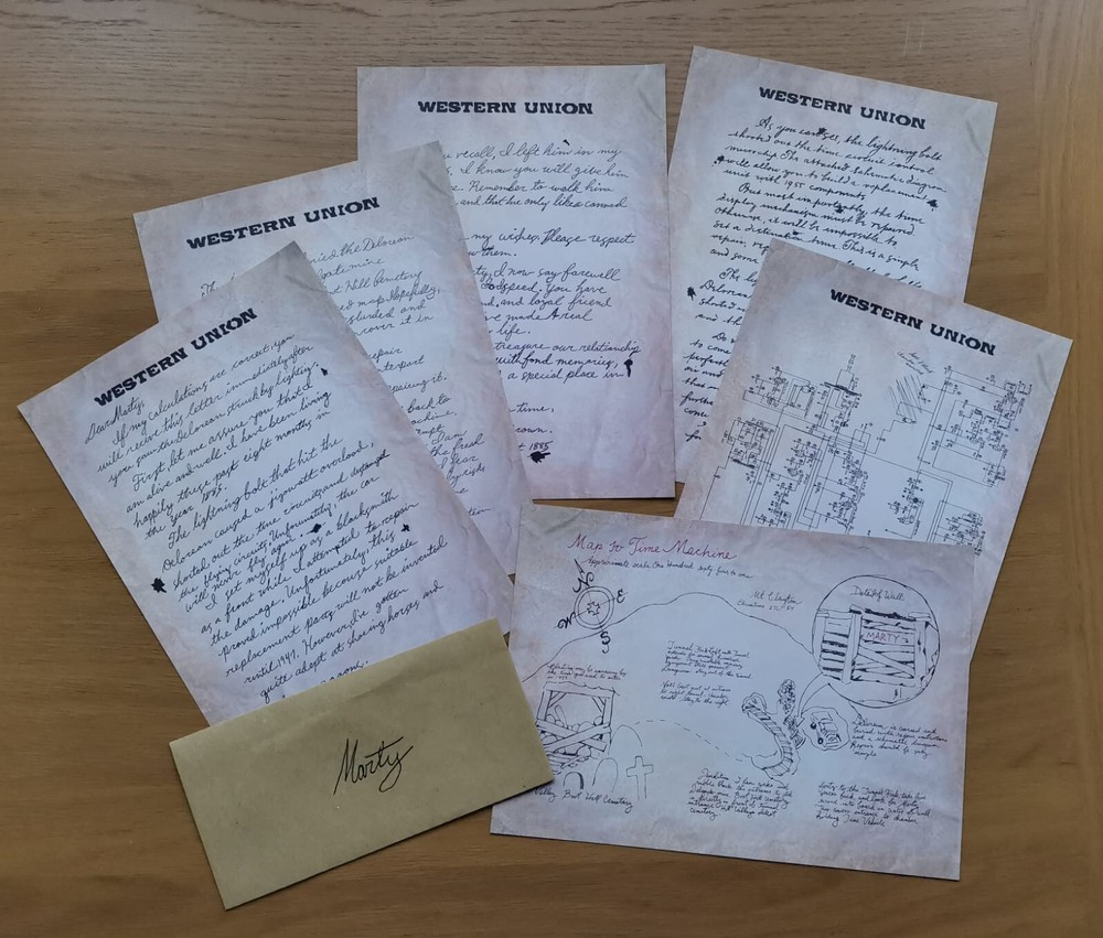 Back To The Future Prop Set Doc's Letter To Marty 1885 BTTF