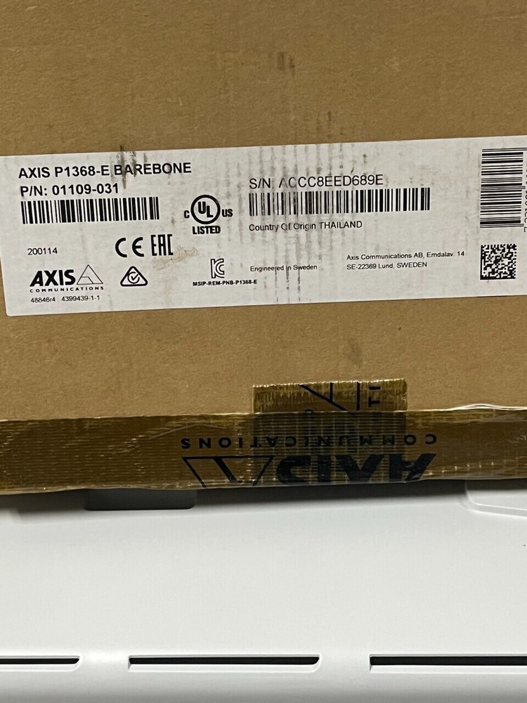 Axis P1368-E BAREBONE 01109-031 8 Megapixel 4K Outdoor Camera | NEW OPEN BOX