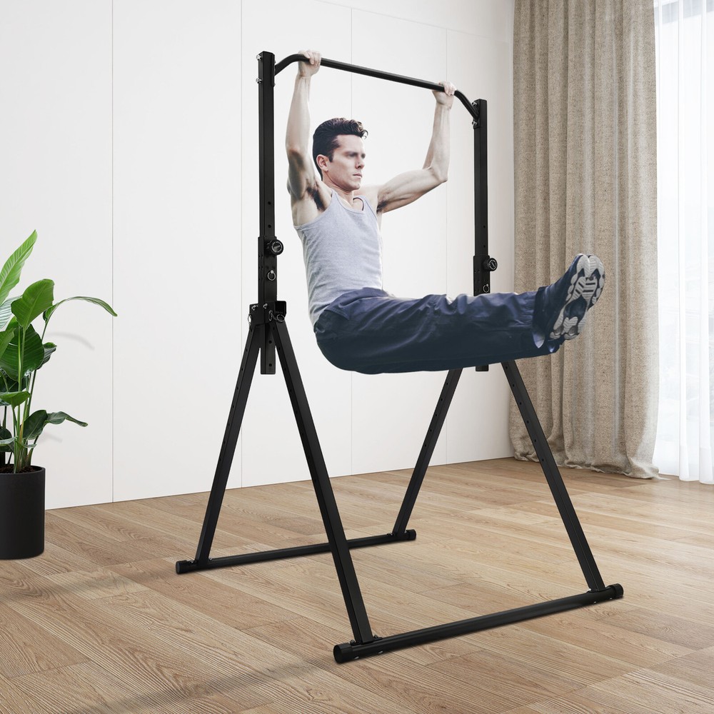 Adjustable Horizontal Bar Freestanding Pull Up Tower Dip Shelf For Home/Gym