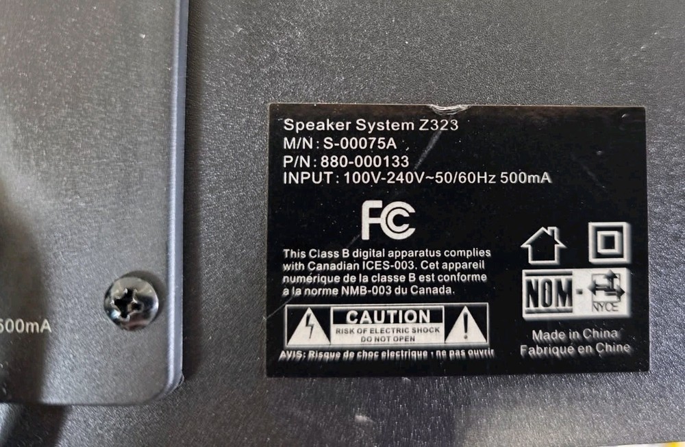 Logitech Speaker System Z323 with Subwoofer, Black, -Fully Tested