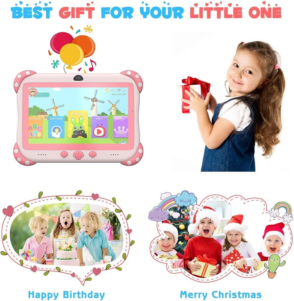 Kids Tablet PC 7" Android 11 2GB RAM 32GB Storage Free Case WIFI Camera bundle