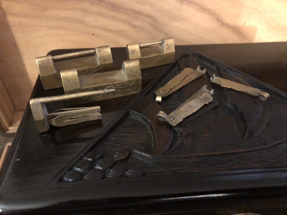 Unique Hand Crafted Stackable Storage Chests~Locks/Keys~Beautiful ShipCarvings