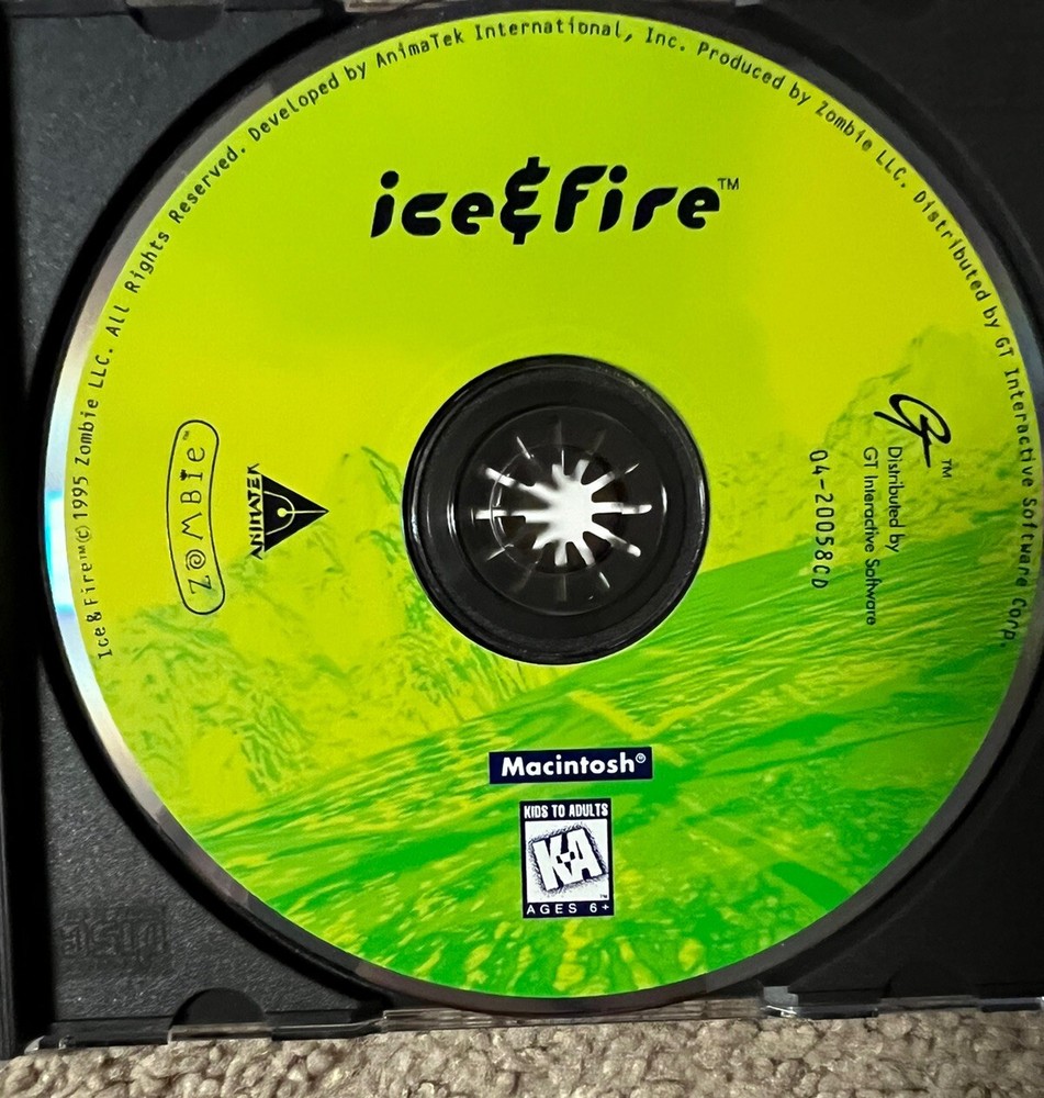 Ice & Fire PC Cd-Rom 1995 Zombie GT Interactive - 3D Action & Adventure