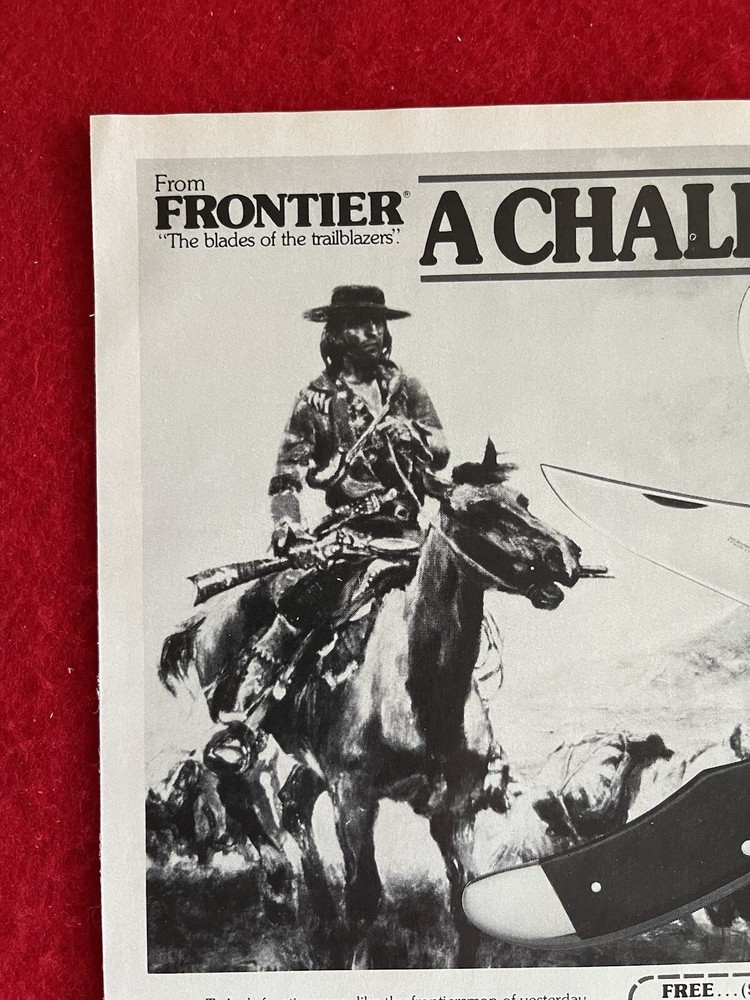 Vintage 1979 Print Ad Frontier Double Eagle Knife Advertisement