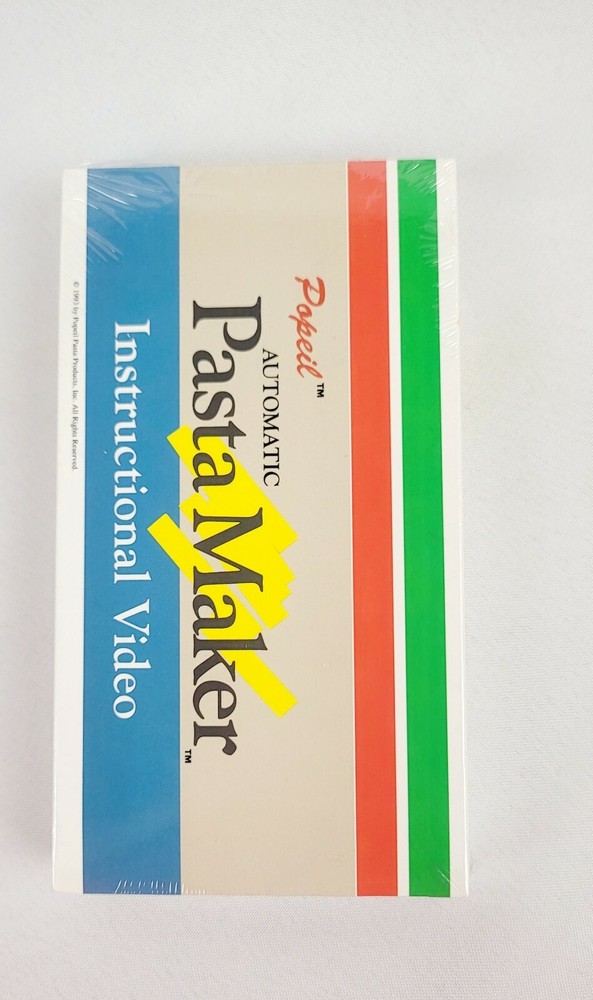 New Sealed Popeil Automatic Pasta Maker Instructions VHS 1993