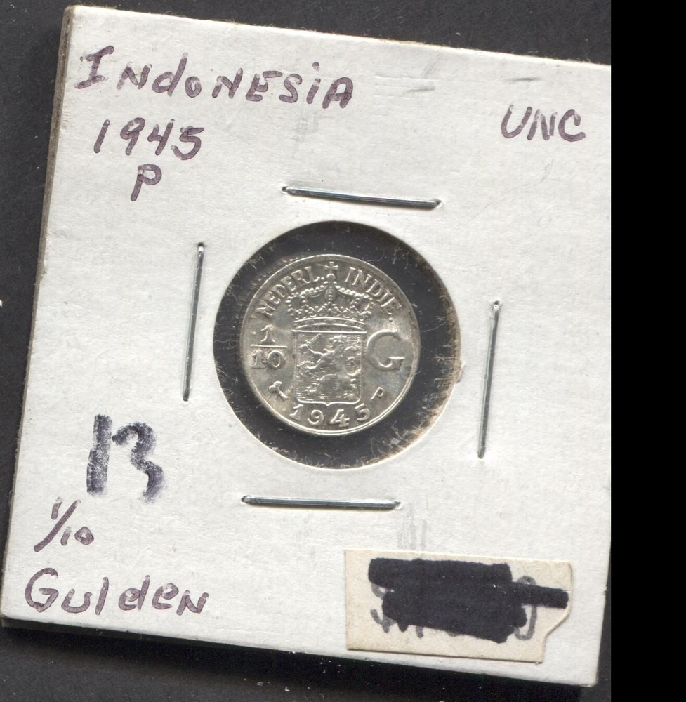 1945-Indonesia-UNC-1/ 10 Gulden