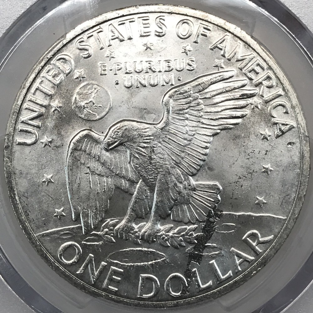 1971-S Silver Ike Eisenhower Dollar PCGS MS-64 Struck-Through Reverse Mint Error