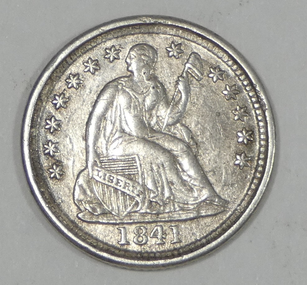 1841-O Liberty Seated Half Dime EXTRA FINE+ Silver 5c