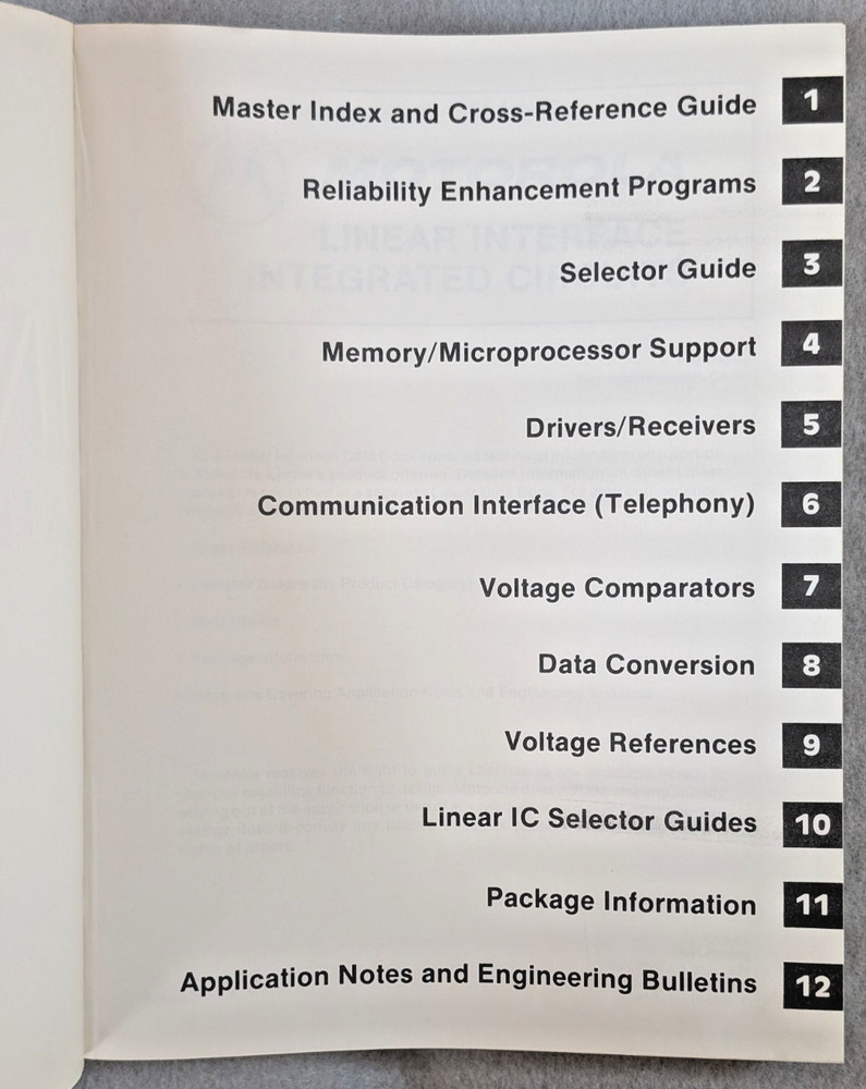 Motorola Linear Interface Integrated Circuits 1979