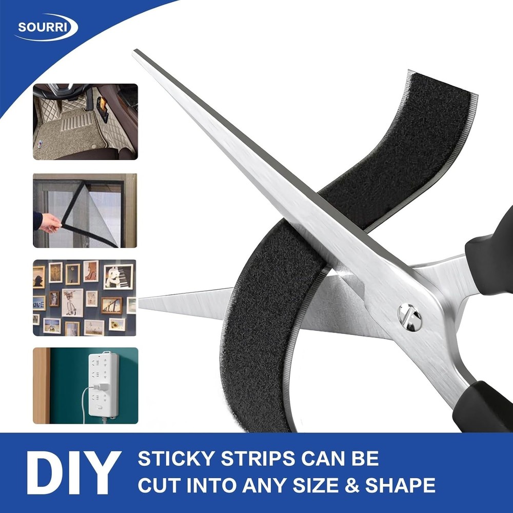 82ft x 1in Hook and Loop Tape Roll - Self Adhesive