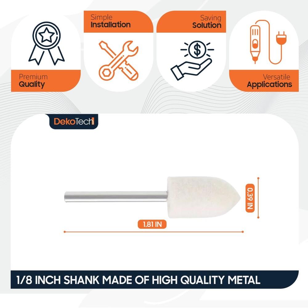 Compressed Wool Polishing Wheels,Wool Felt Grinding Bits Buffing, Tips Mandre...