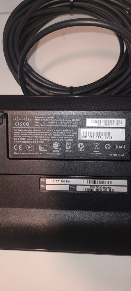 Cisco CTS-CTRL-DVC8 | Telepresence 8" Touchscreen Controller