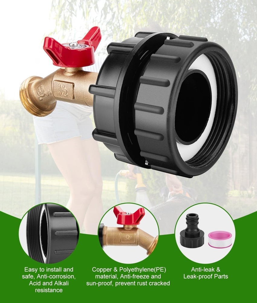 Solid Brass Adapter for 275-330 Gallon Tanks