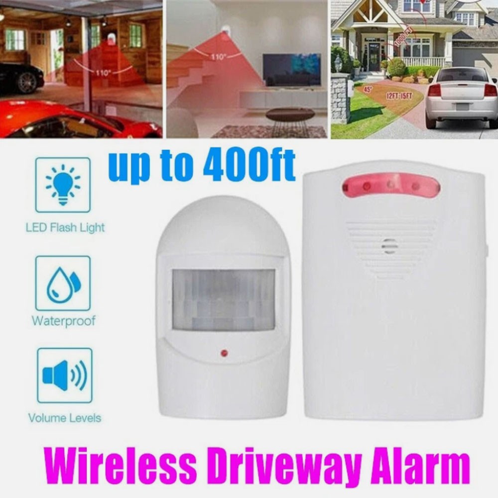 Wireless Driveway Alarm Infrared Motion Sensor Home Garage Alert Security System
