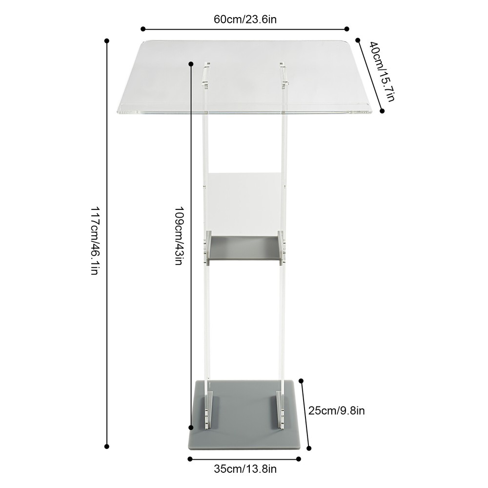 Acrylic Podium Stand for Presentations, Lectures & Conferences
