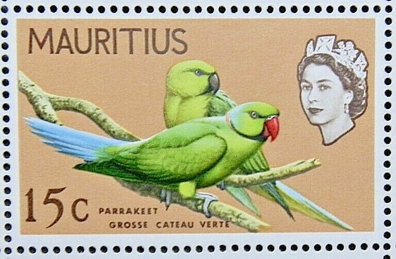 MAURITIUS 1968 SG372 15c. MAURITIUS PARAKEET -  MNH