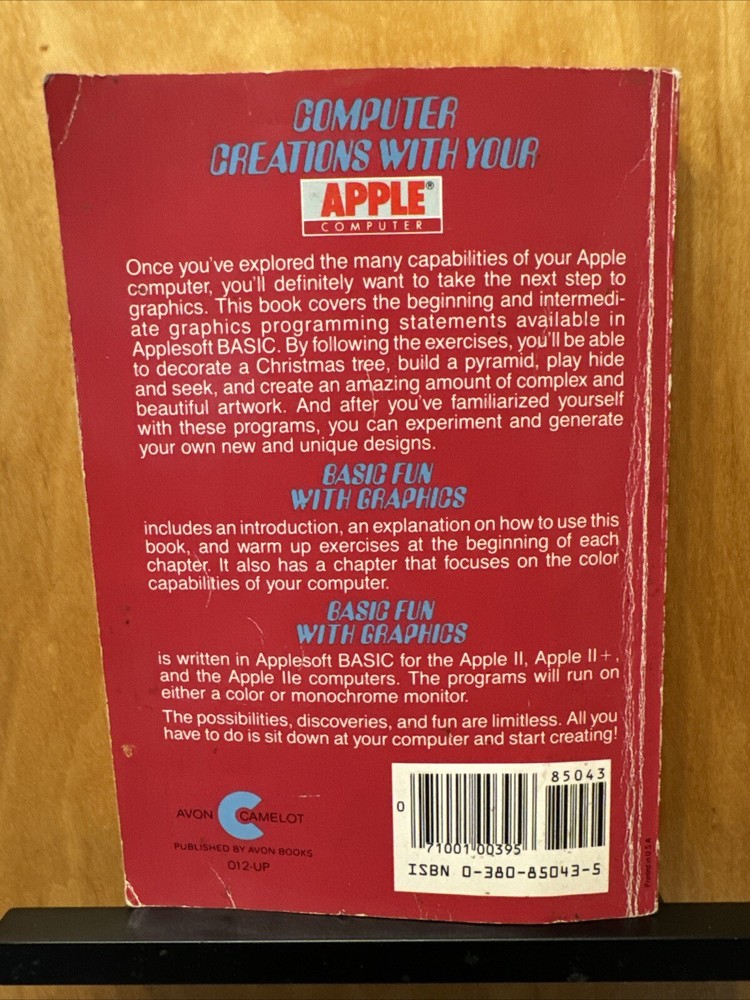 Basic Fun With Graphics The Apple Computer Way Vintage Programs 1983 Avon