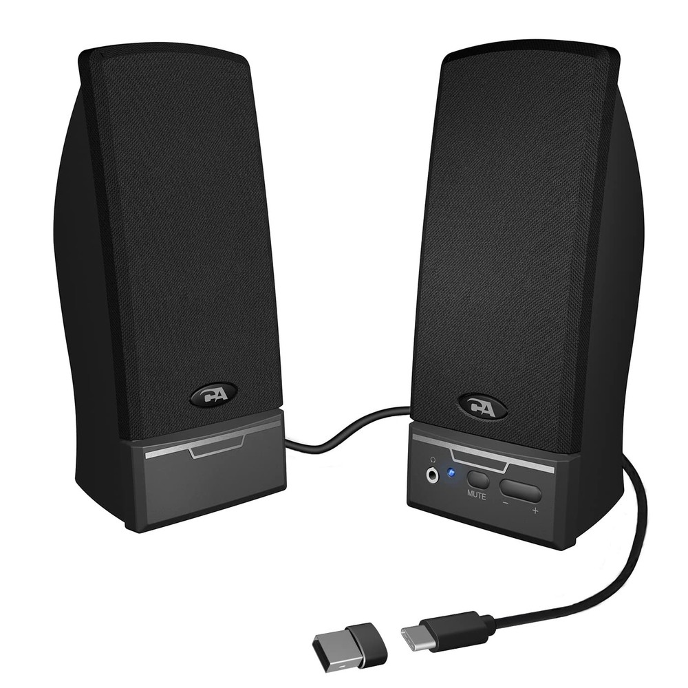 USB 2.0 Speaker (CA-2014USB)  - 2.0 Desktop Computer Speakers, Type-C or Type...