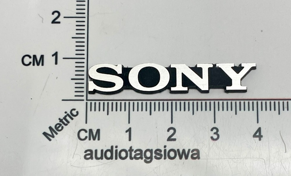 SONY PVM Models Television Badge Label Custom Made Incised Self Stick