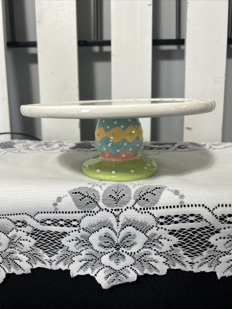 Transpac Easter Cake Stand 3.5”T X 8” W