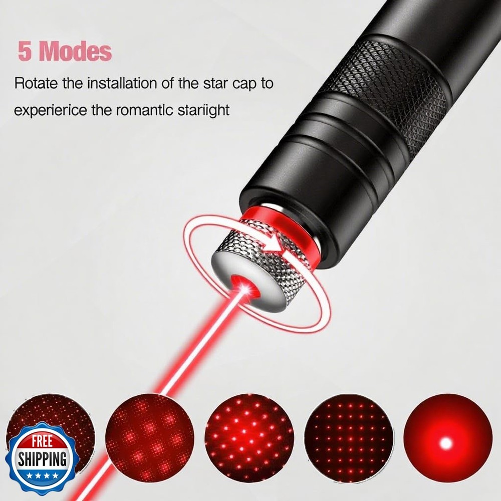 Rechargeable Red Laser Pointer - Long-Range Laser Pointer High Power with Sta...