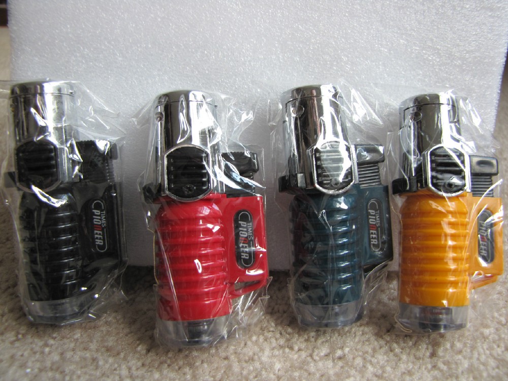 Galaxy Triple Flame Butane Torch Cigar Lighter - Red - New
