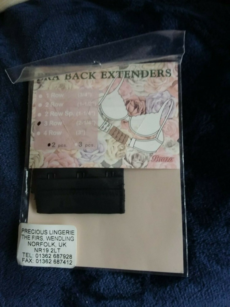 BNWT - BRAZA - 2 PK BLACK BRA BACK EXTENDERS